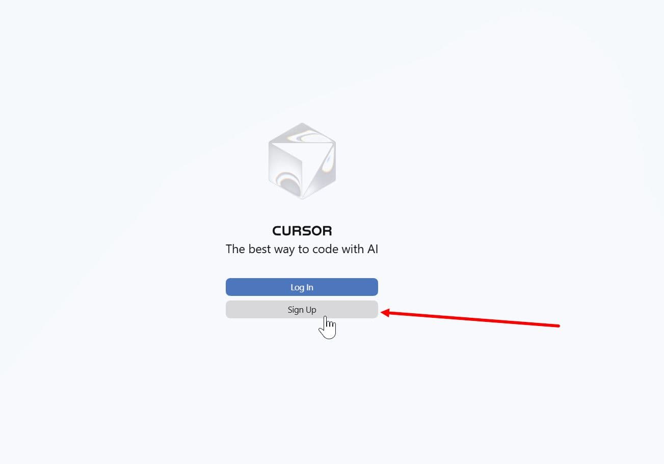 Кнопка Sign Up со стрелкой